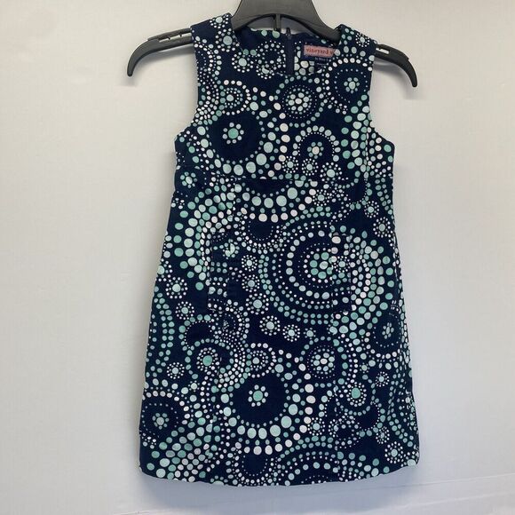 Vineyard Vines Dress Girls Size 5 Blue and Green Sleeveless Lined Summer Preppy - Picture 1 of 12